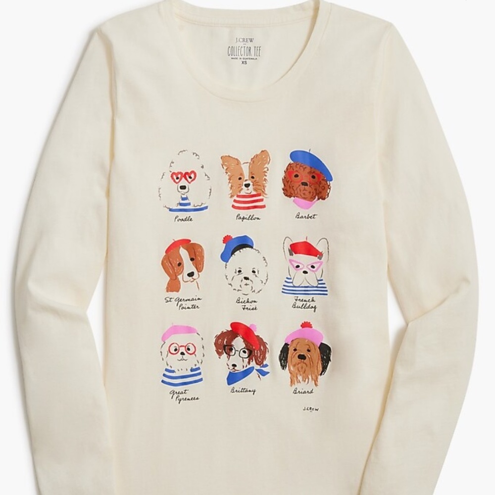 Crewcuts Girls French dogs graphic tee